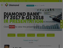 Tablet Screenshot of diamondbank.com